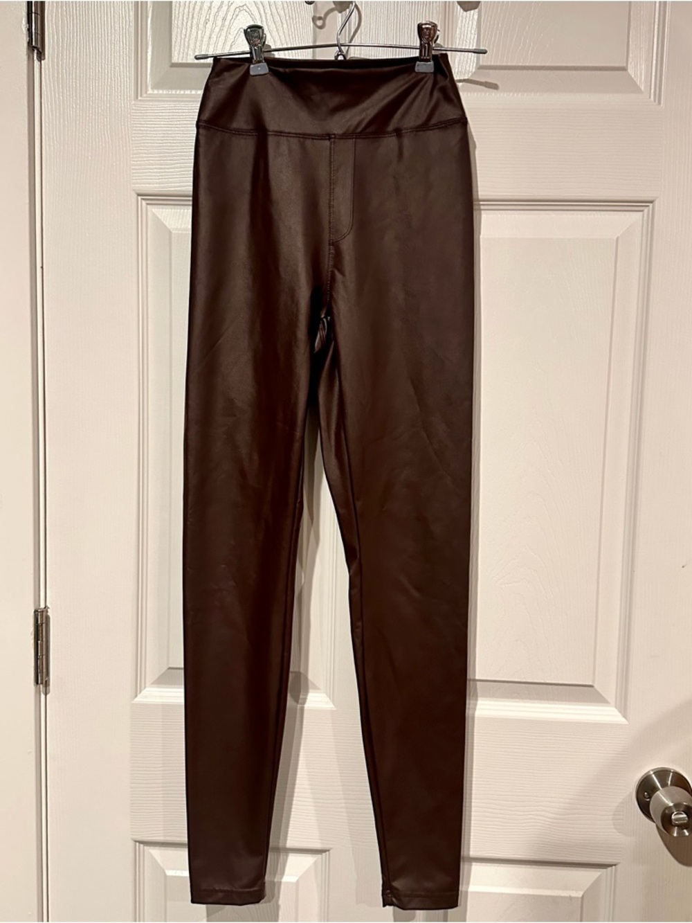 Aerie Offline Faux Leather High-Waist Leggings Chocolate Brown Small